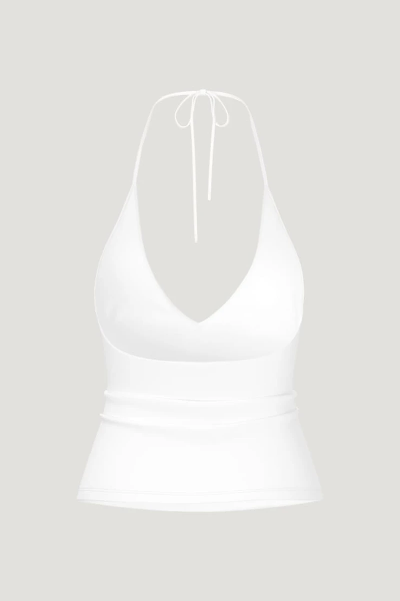 Sculpt Plunge Halter Top