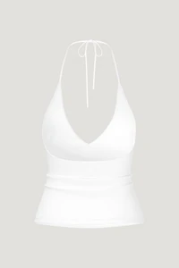 Sculpt Plunge Halter Top