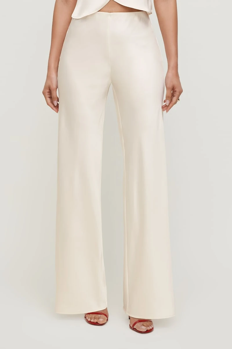 Izzy Wide Leg Satin Pants