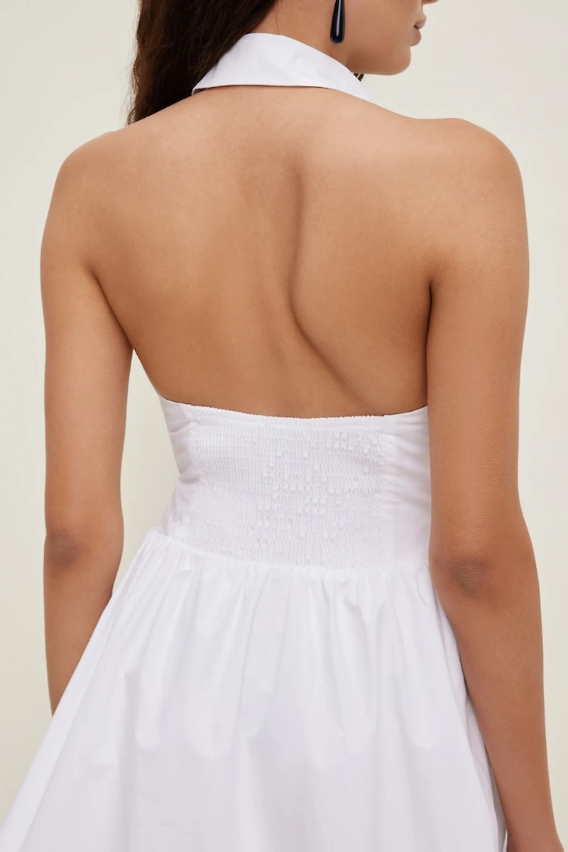 Poplin Halter Mini Dress