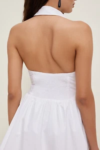 Poplin Halter Mini Dress