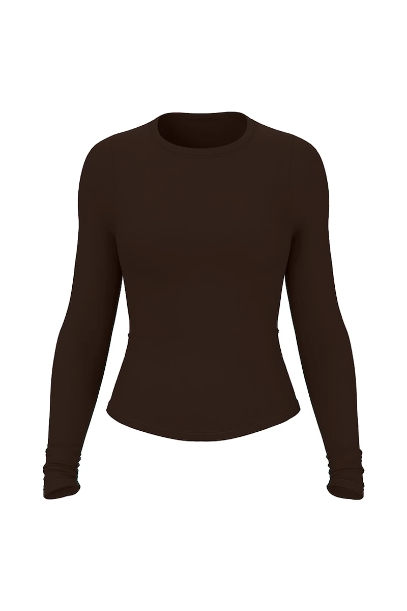 Sleek Crewneck Longsleeve Top