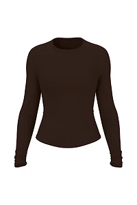 Sleek Crewneck Longsleeve Top