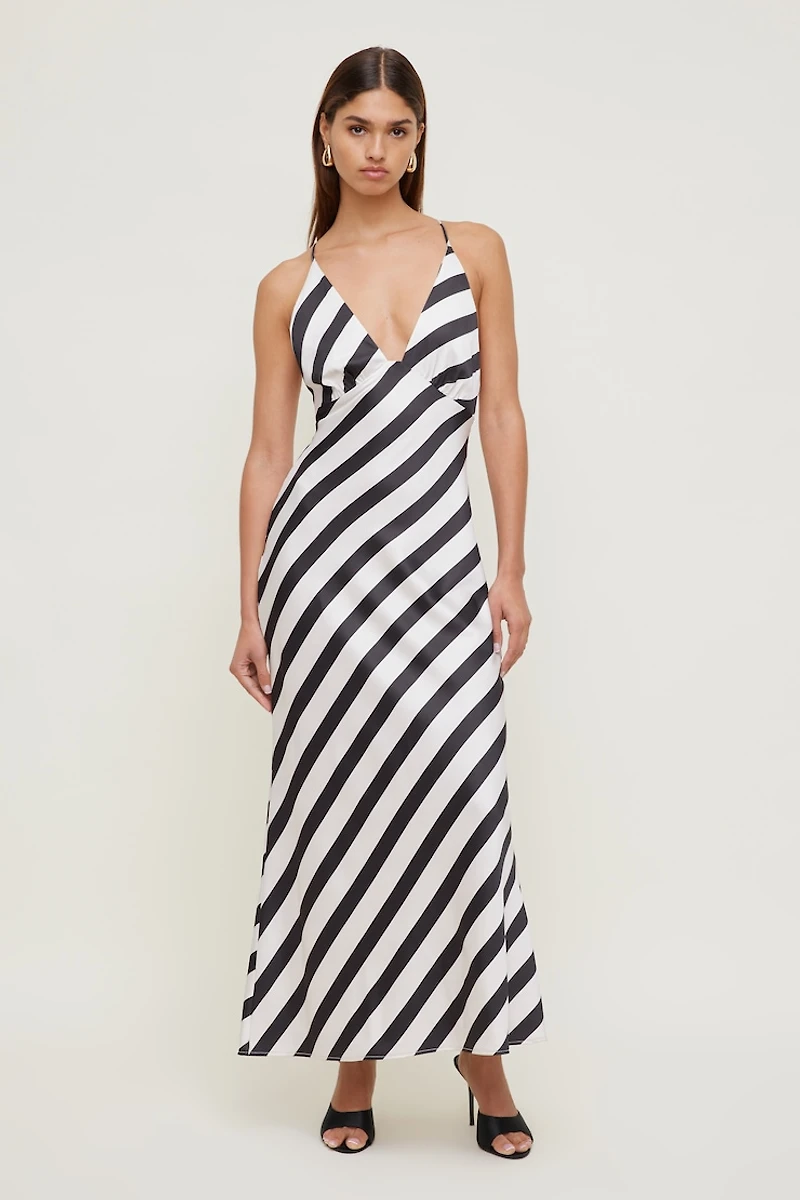 Robe maxi en satin Livia
