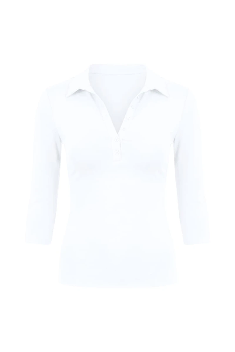Haut polo à manches 3/4 Sleek