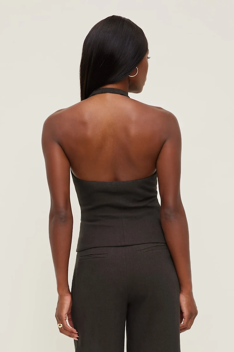Linen Halter Vest