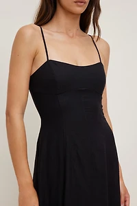 Belle Linen Midi Dress