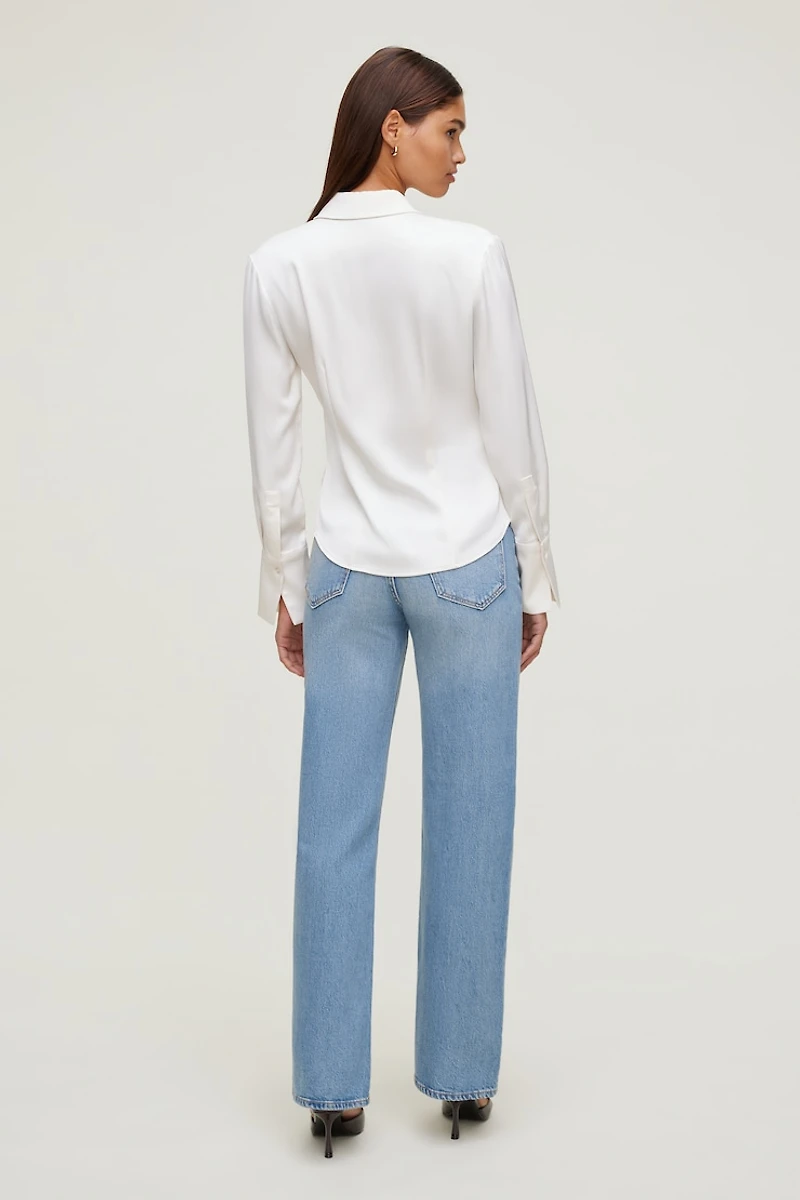 Eva Cinched Satin Shirt