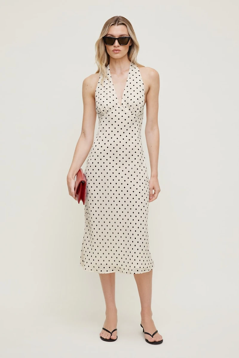 Elena Halter Midi Dress