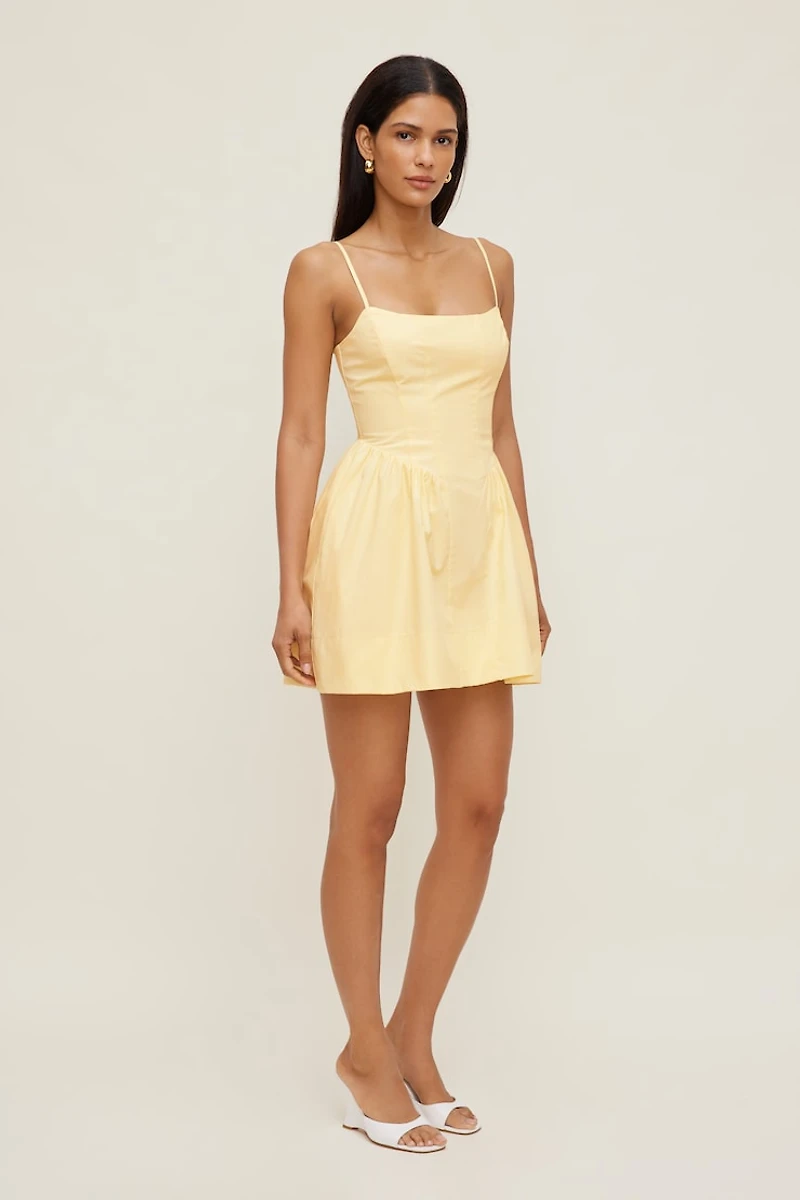 Flared Poplin Mini Dress