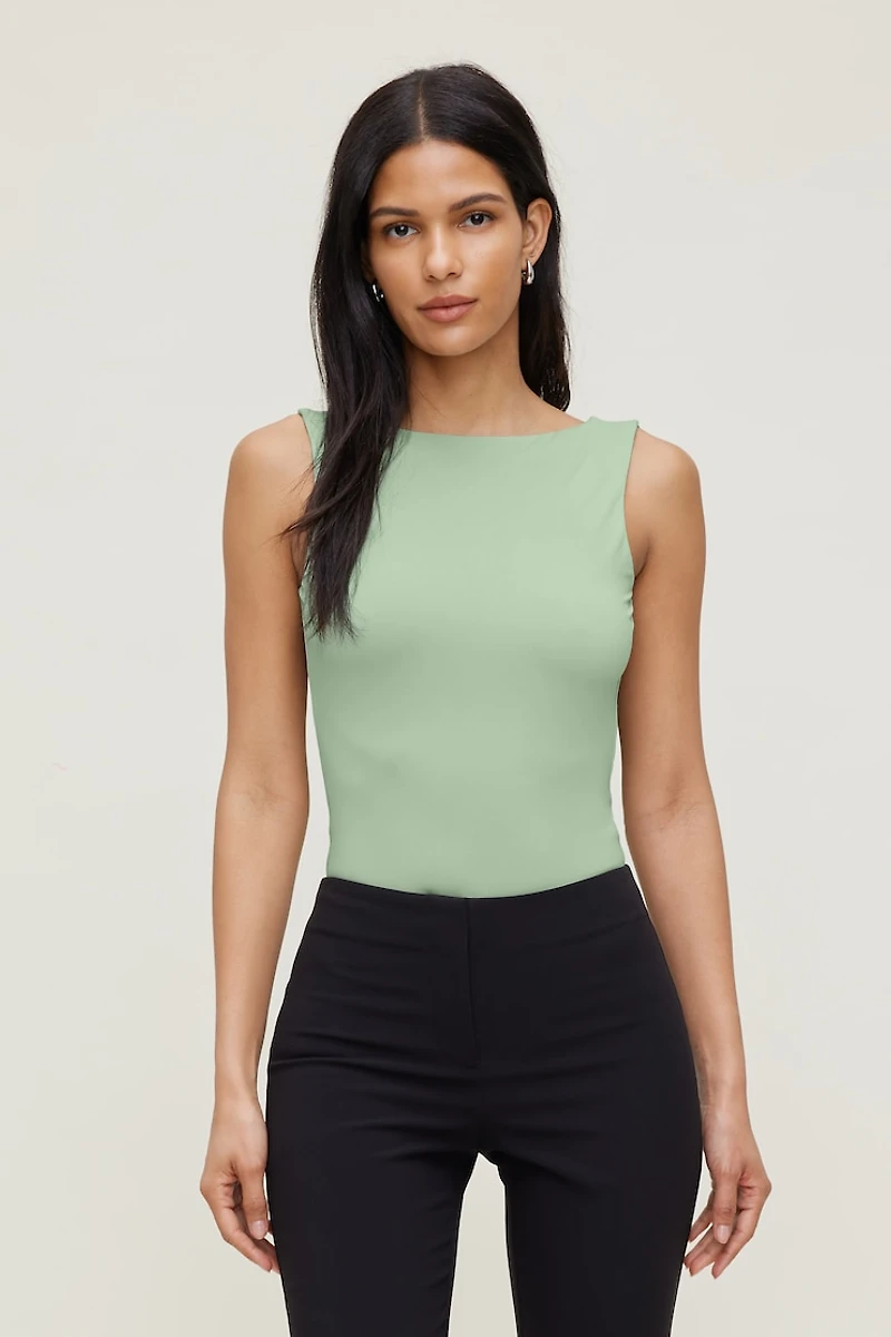 Justaucorps sculptant à dos châle