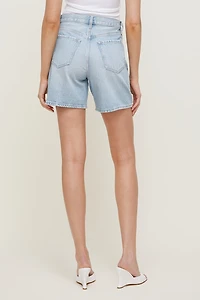 Short en denim A taille haute et coupe Harper