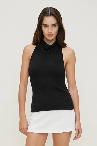 Camisole en tricot à col montant