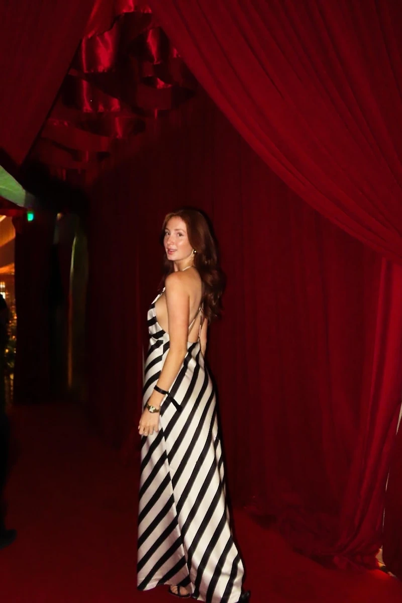Robe maxi en satin Livia