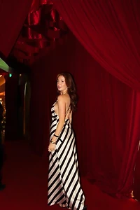 Robe maxi en satin Livia