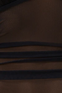 Justaucorps en maille à col plongeant