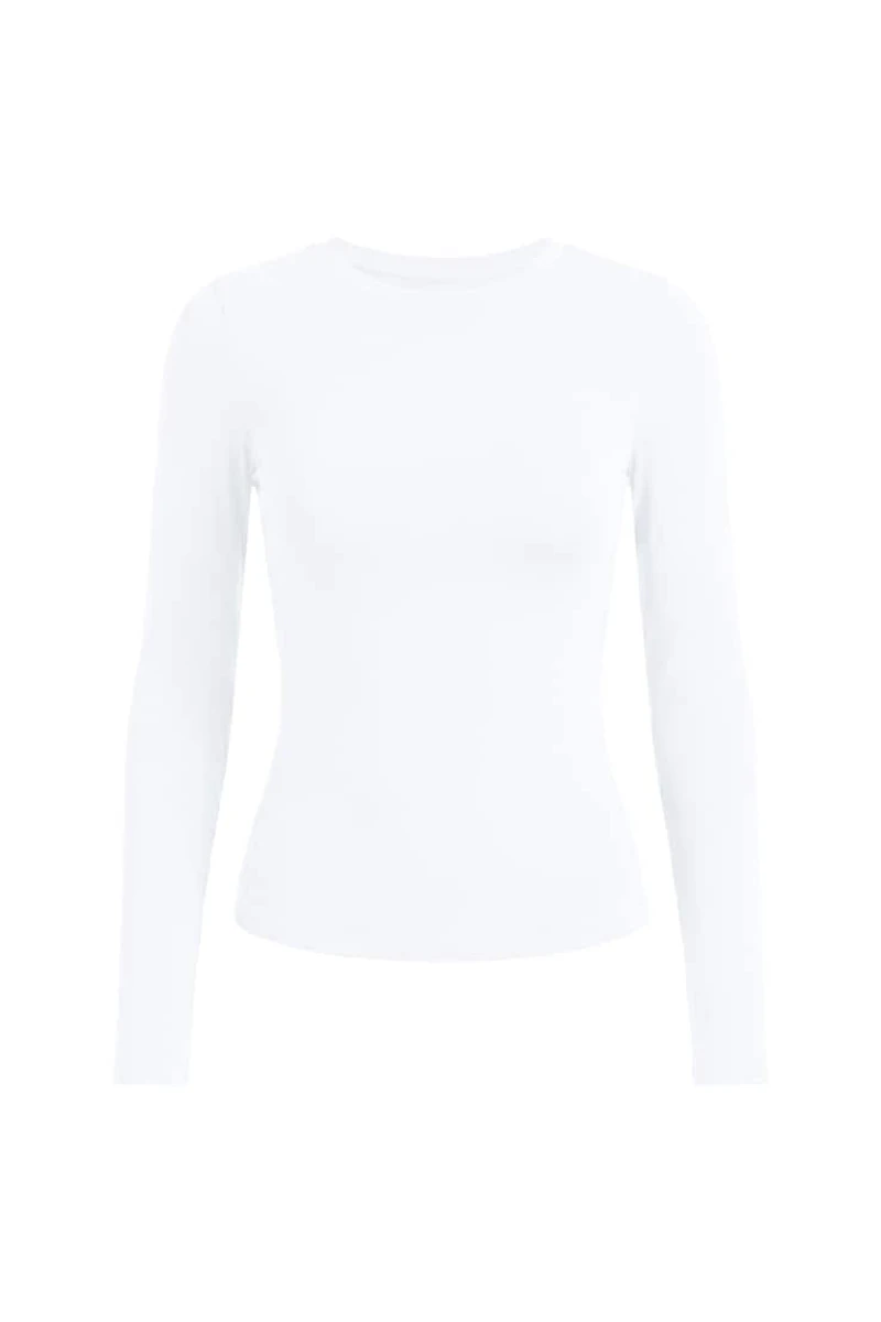 Sleek Crewneck Longsleeve Top