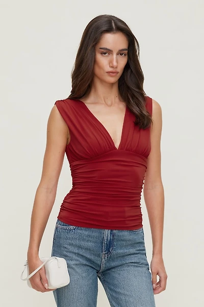 Camisole sculptante à col plongeant