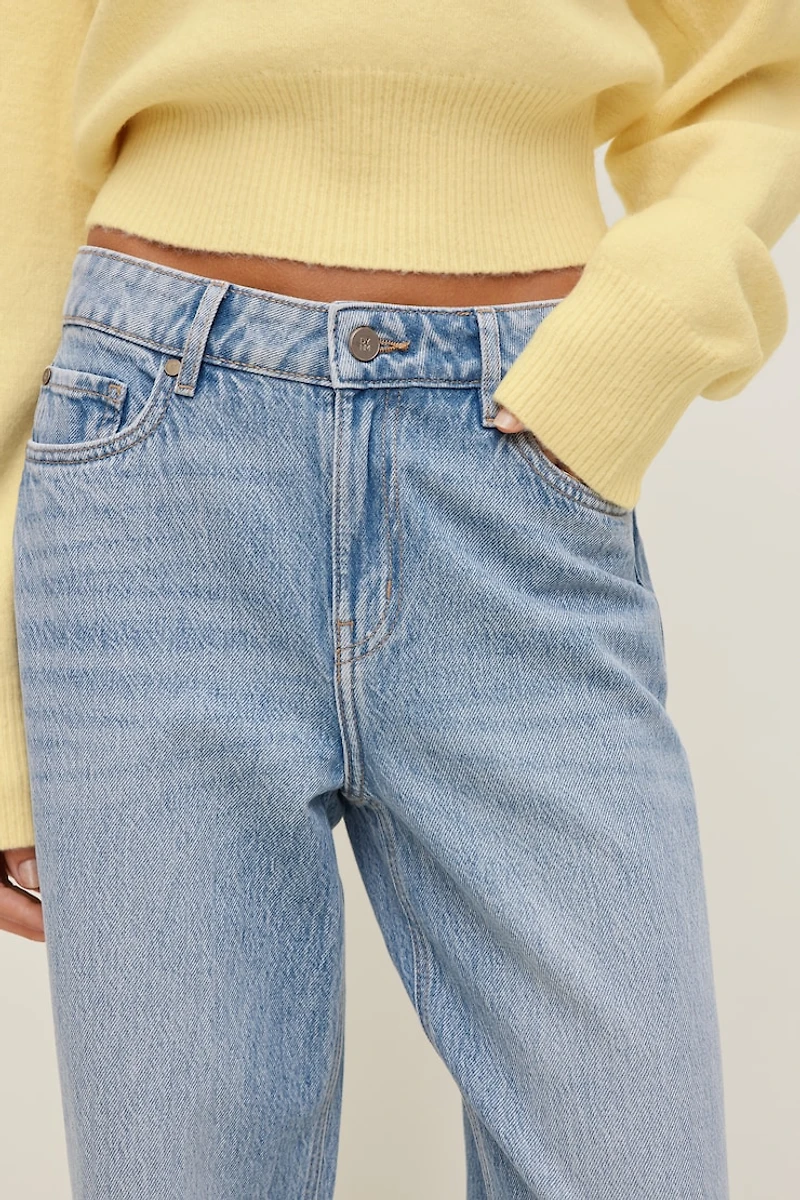 Mika Mid Rise Relaxed Straight Leg Jeans