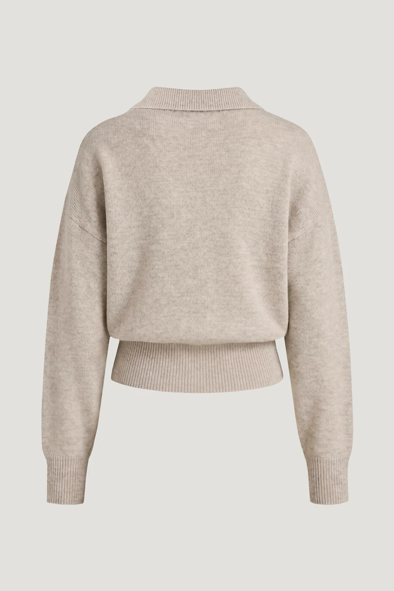 Audrey Cinched Polo Sweater