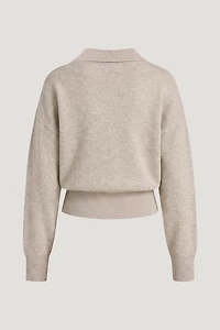Audrey Cinched Polo Sweater