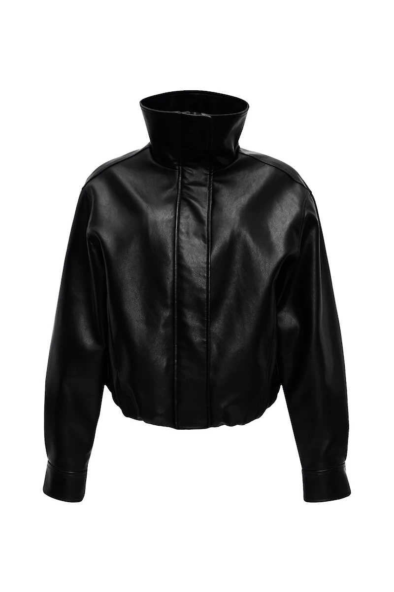 Bubble Faux-Leather Jacket