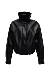 Bubble Faux-Leather Jacket