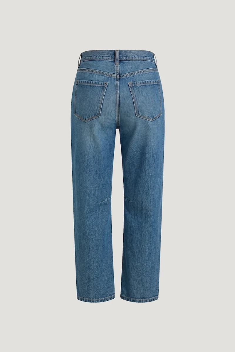 Theo Mid Rise Barrel Leg Jeans