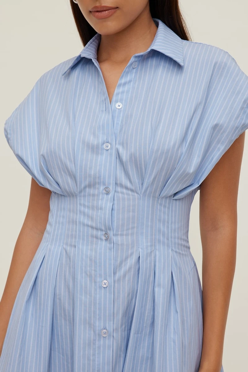 Minirobe chemise en popeline