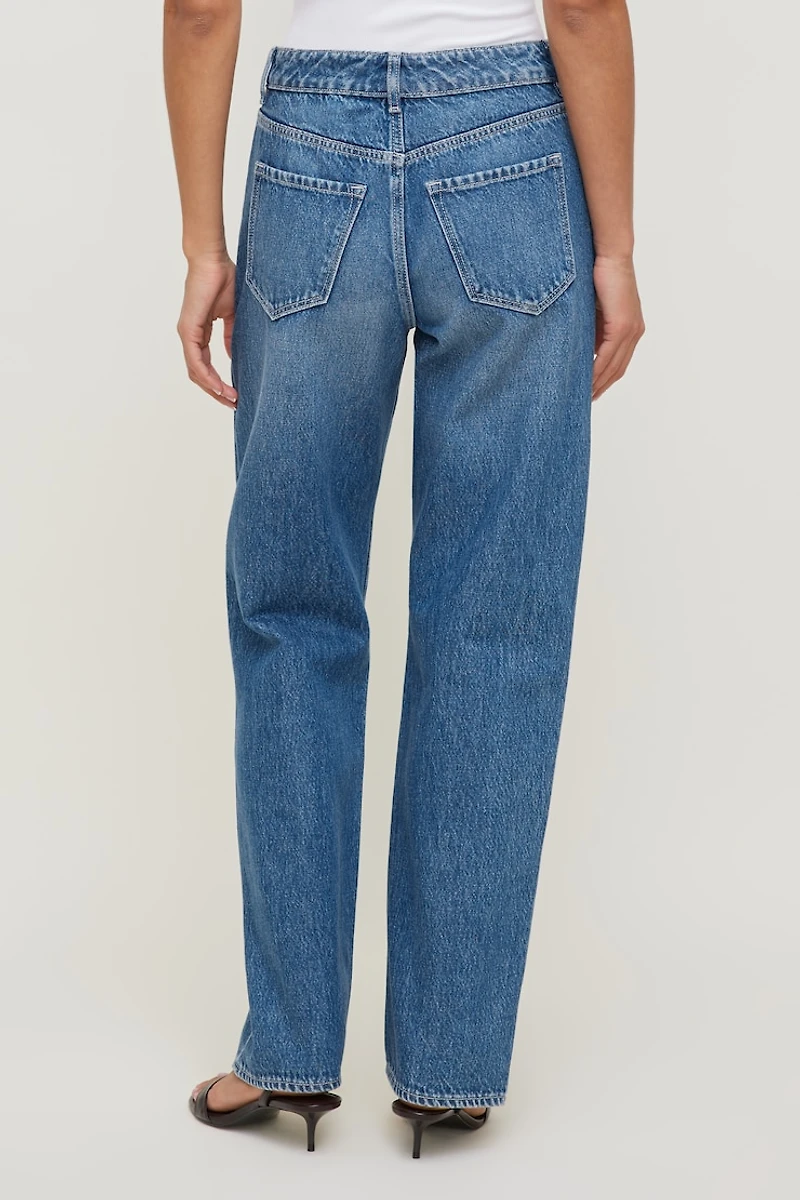 Mika Mid Rise Relaxed Straight Leg Jeans