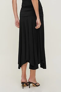 Sculpt Asymmetric Midi Skirt