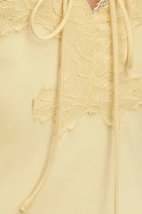 Lace Satin Maxi Dress