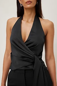 Fringe Satin Top