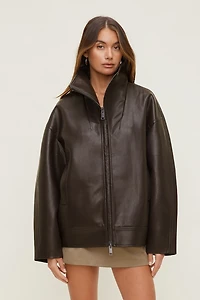 Cocoon Faux Leather Jacket