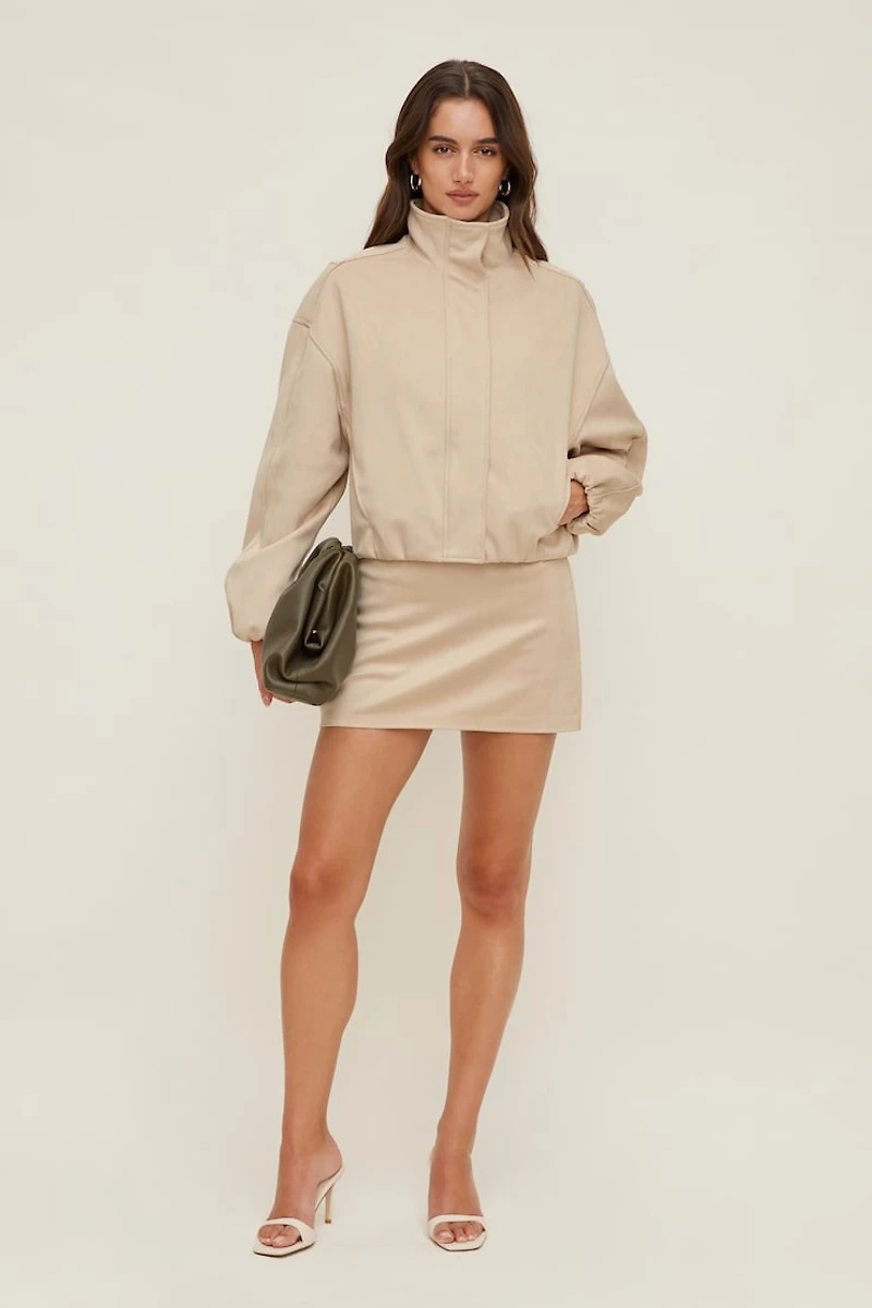 Stacie Faux Suede Mini Skort