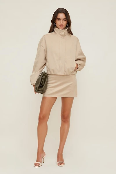 Stacie Faux Suede Mini Skort