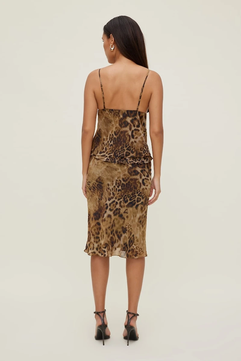 Esther Georgette Midi Skirt