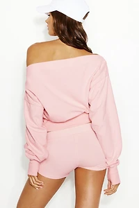 SoftTerry™ Rib Off Shoulder Sweater