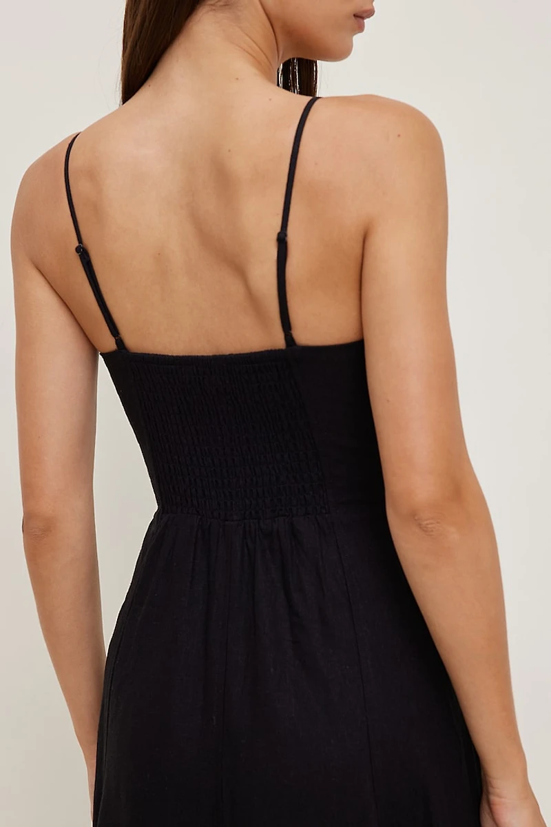 Belle Linen Midi Dress