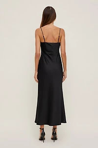 Lace Satin Maxi Dress