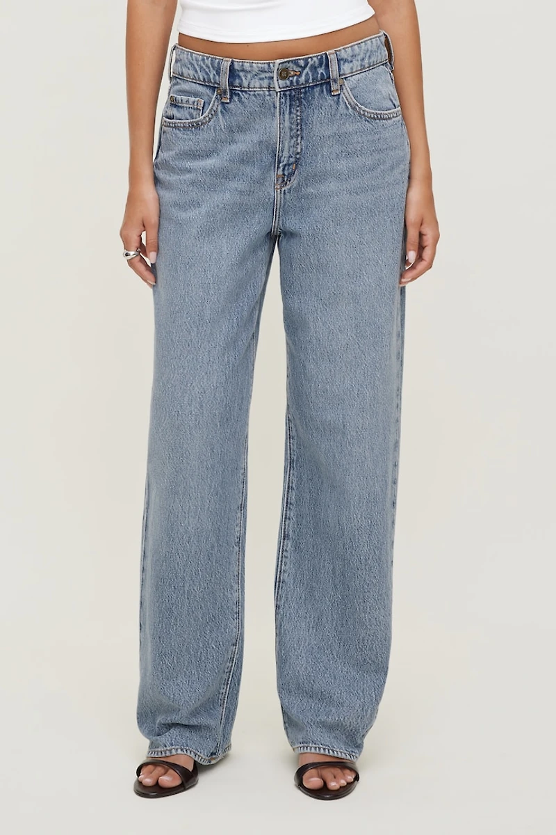 Mika Mid Rise Relaxed Straight Leg Jeans