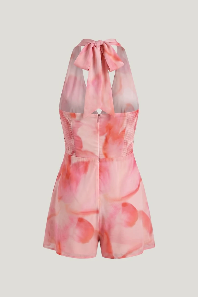 Minirobe-short en à col licou