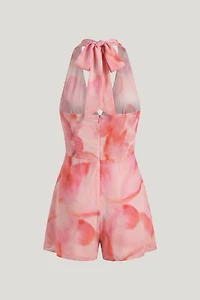 Minirobe-short en à col licou