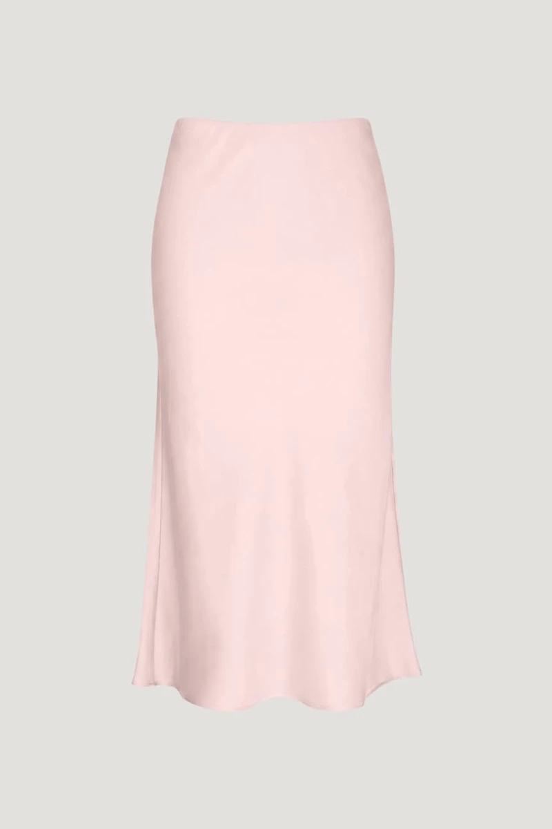 Delila Satin Midi Skirt