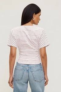 Andrea Striped Cotton T Shirt