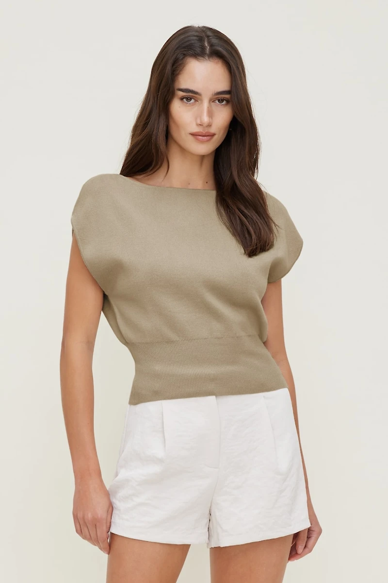 Chandail à col bateau