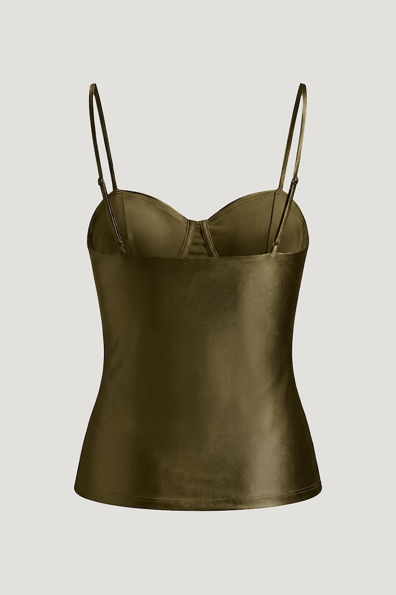 Monet Stretch Satin Top