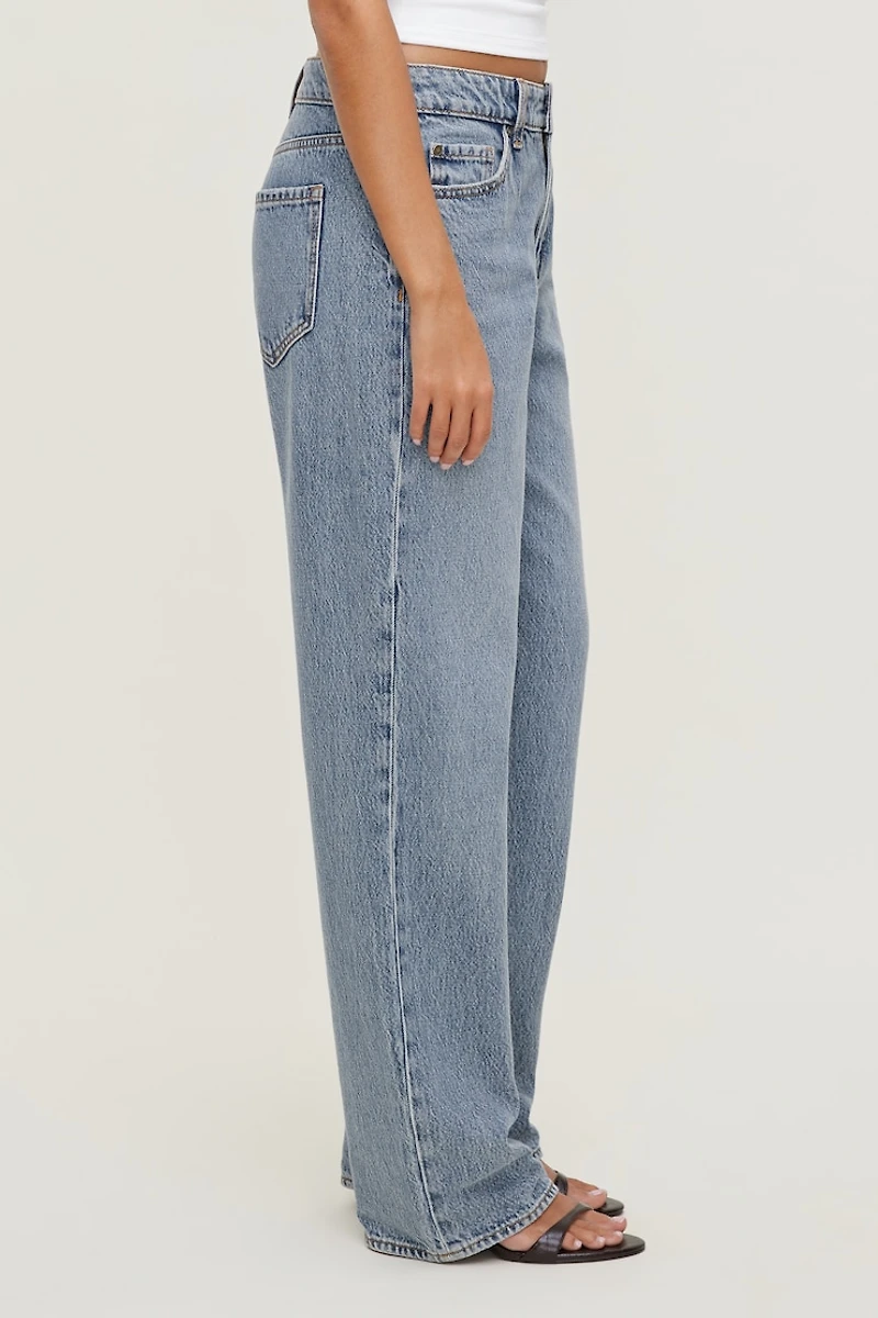 Mika Mid Rise Relaxed Straight Leg Jeans