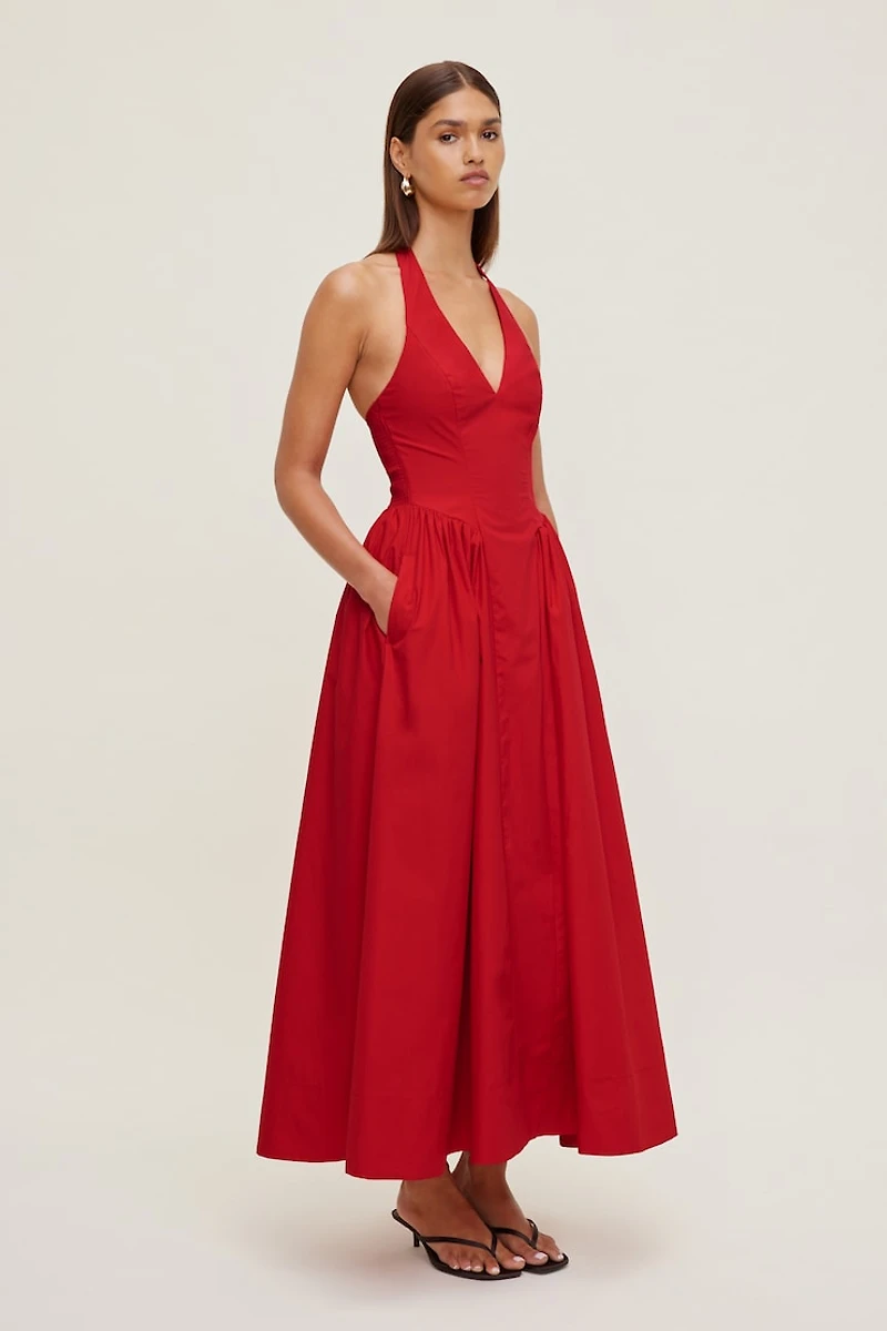 Robe maxi en popeline Taylor