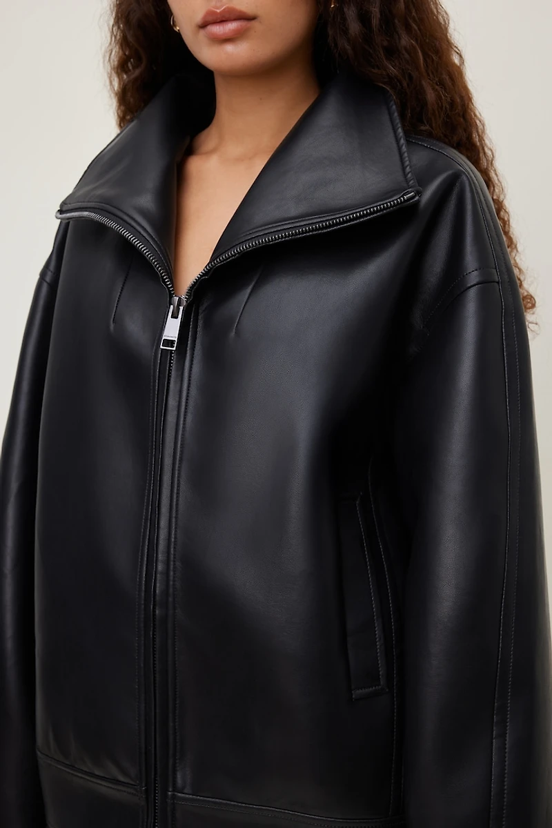 Cocoon Faux Leather Jacket